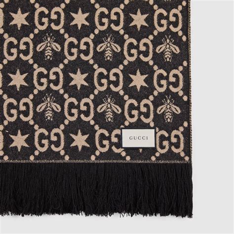 Gucci luxury throw blanket black